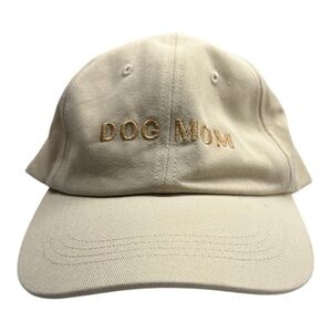 Beige 'Dog Mom' Embroidered Cap